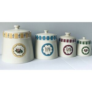 Russ Berrie‎ & Co 4 pc Canister set RARE HTF